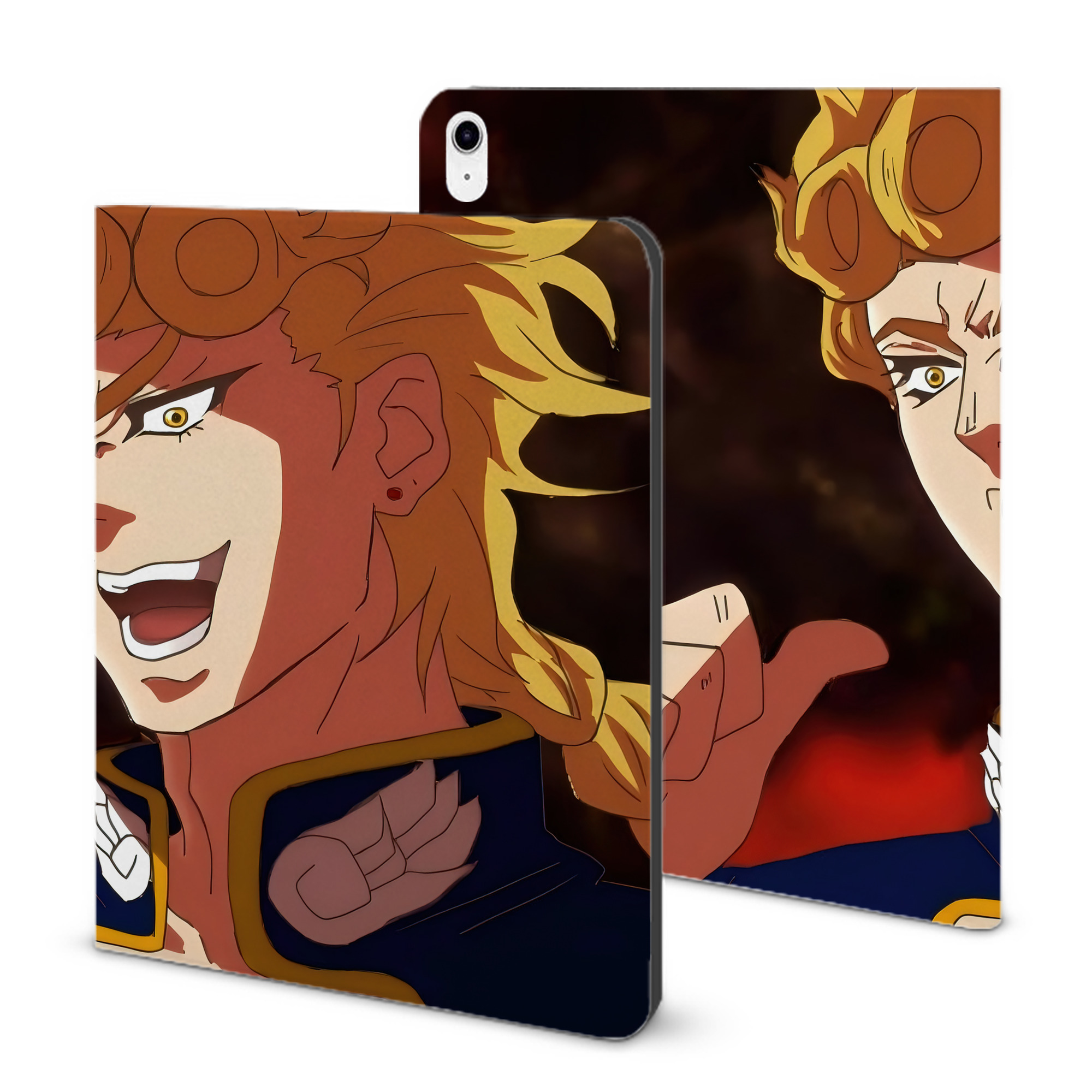 （画像用） ジョジョの奇妙な冒険 JoJo's Bizarre Adventure IPad ケース ブック型 PUレザー TPU 耐衝撃 軽量 薄型 ペン収納なし 全面保護 IPad 各モデル対応